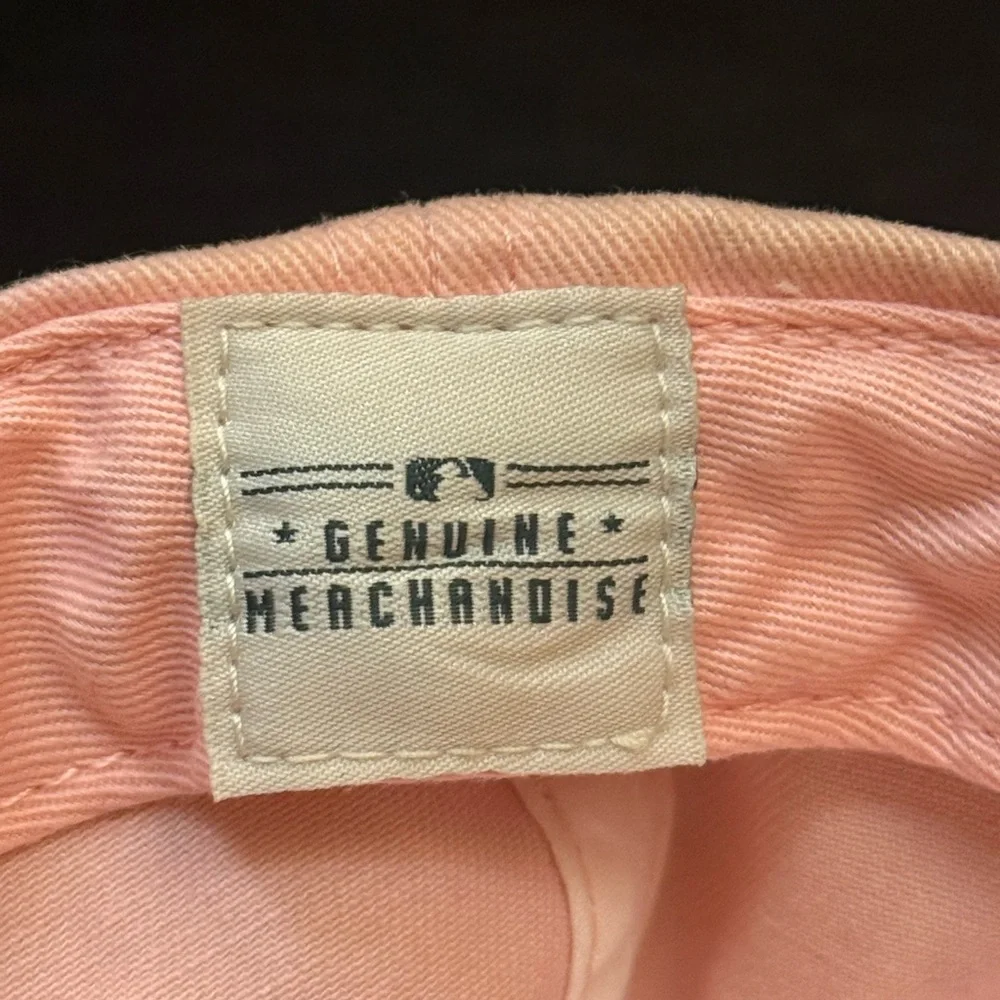 Newborn New York Yankees Pink Baseball Cap Silver Sparkle Logo 47 Twins Genuine